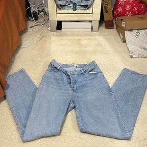 Abercrombie high rise dad jeans
